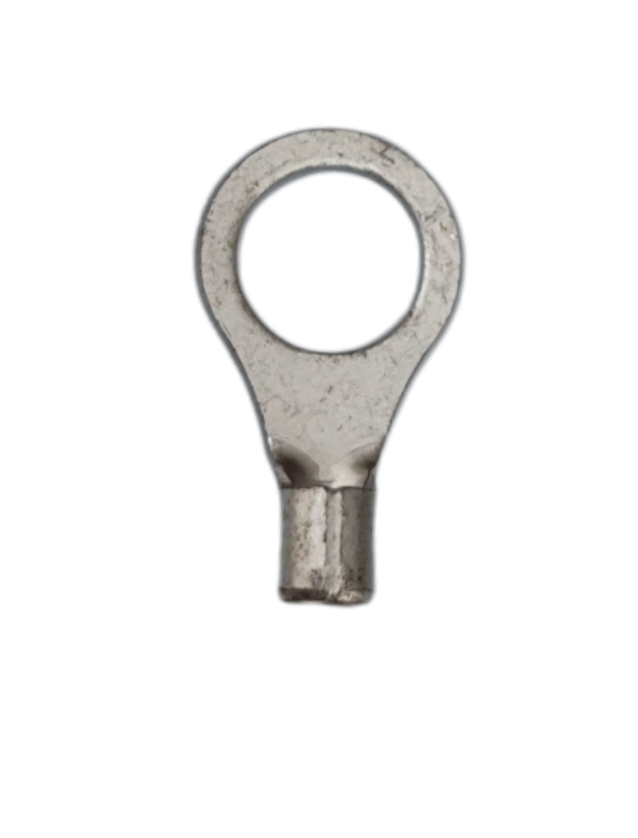 Metal ring type terminal lugs without insulation for secure electrical connections