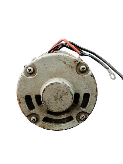 National branded RMP REFURBISHED Motor with metal casing and attached wires for electrical circuitry