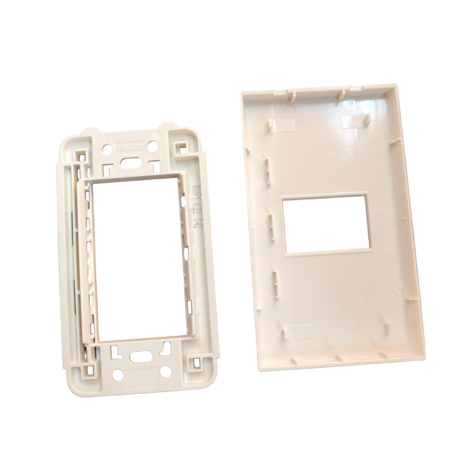 Royu RWP1 wall plate cover single gang beige plastic two piece frame and faceplate for switches