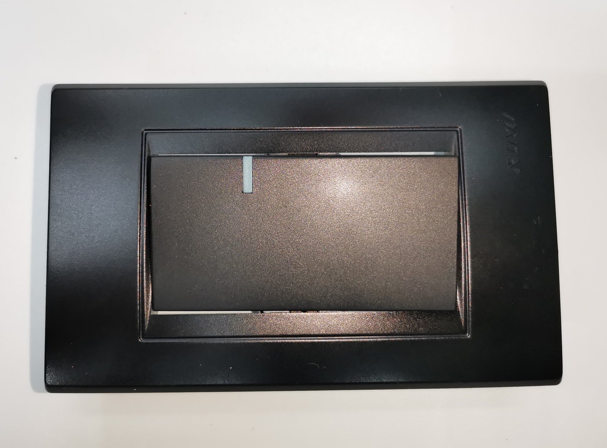 Royu Switch Flush 10A 250V Black power switch with sleek rectangular design