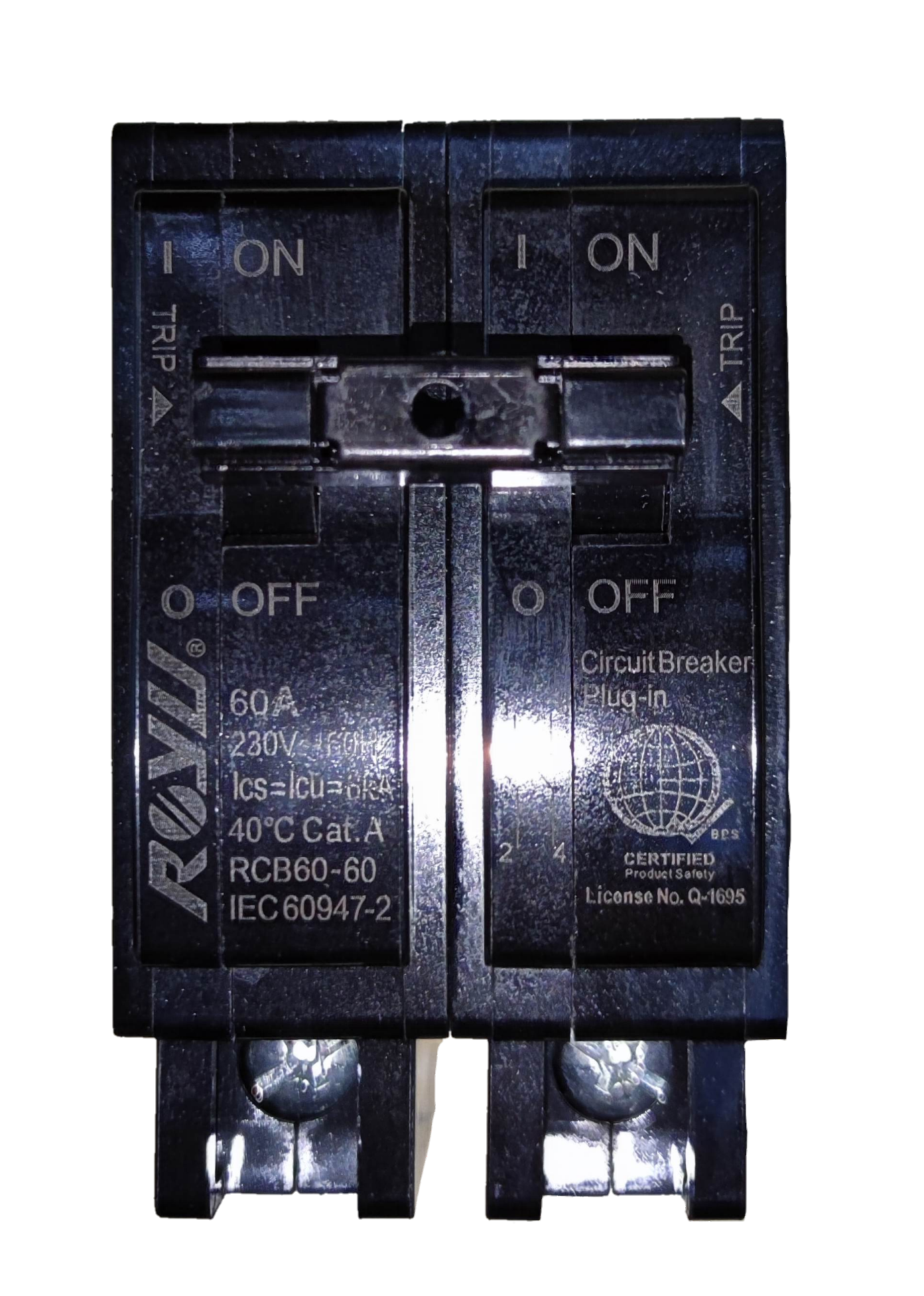 Royu 60 amp plug in breaker 60A 220V for reliable electrical circuit protection in residential and commercial use