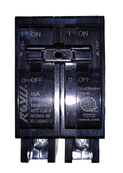 Royu 60 amp plug in breaker 60A 220V for reliable electrical circuit protection in residential and commercial use