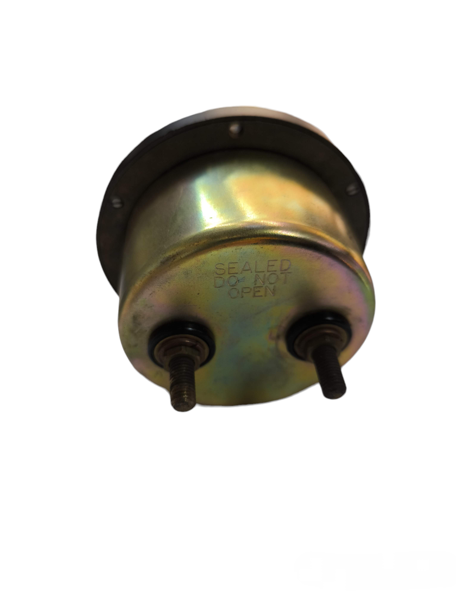 A&M round 70mm amp meter 220V electrical circuitry part showing rear metal casing and terminals