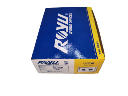 Royu Universal Outlet Receptacle 10A 250V packaging box for power points switches and plugs