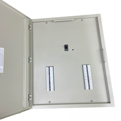 Schneider Royu Panel Board 250A 3 Pole MCCB Main electrical circuitry with open metal enclosure