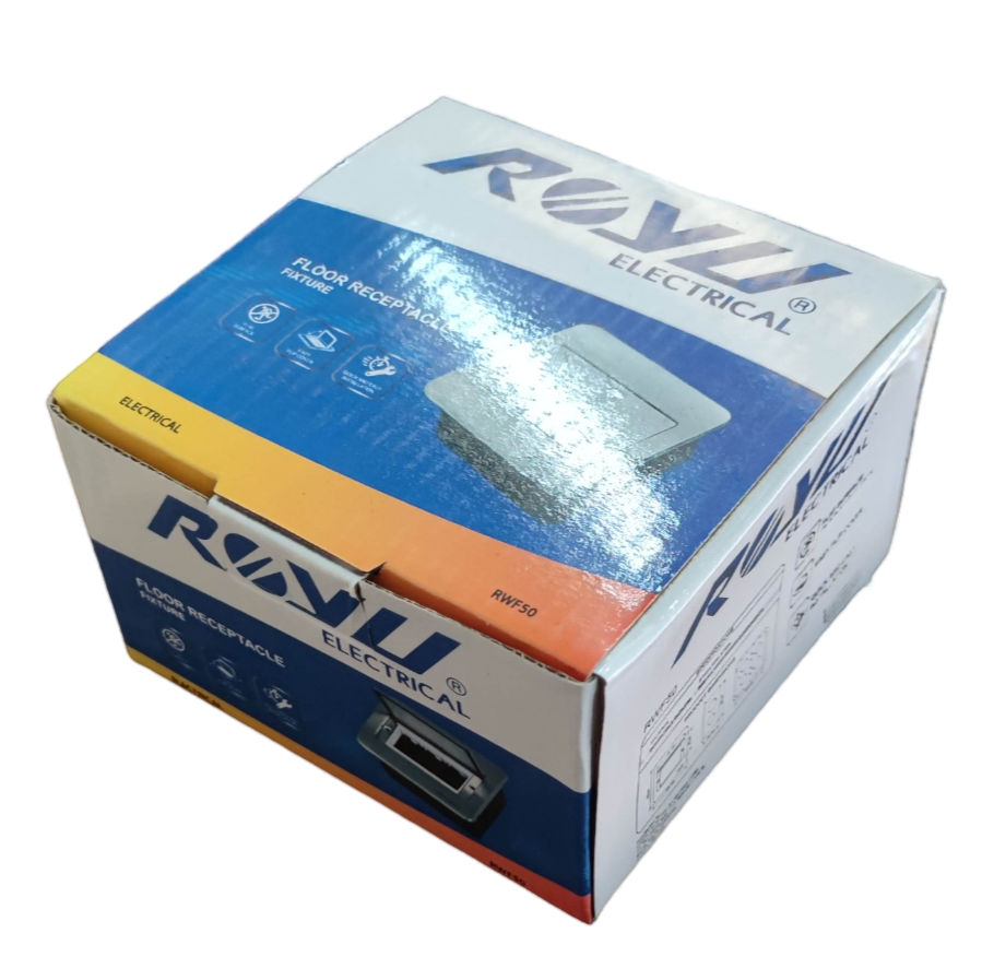 Royu Floor Outlet Fixture For RWF50 electrical power point box packaging