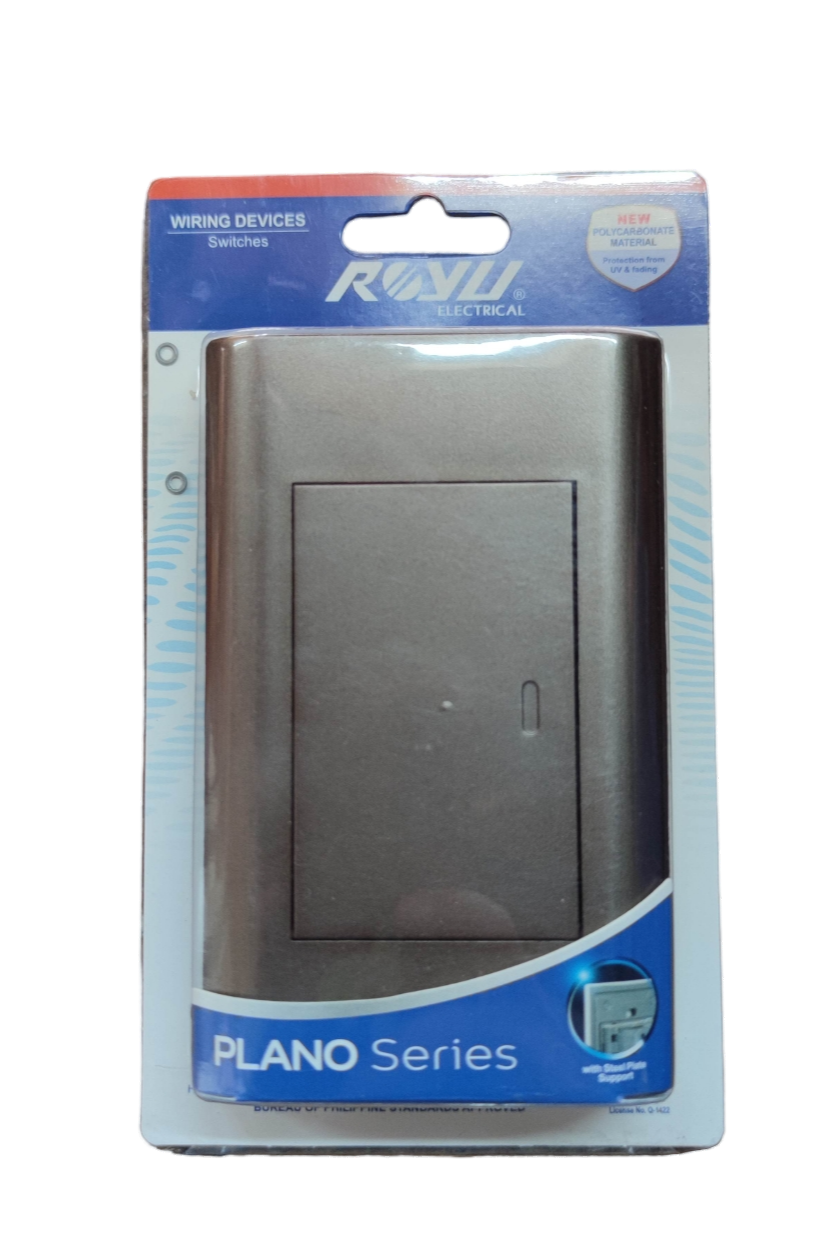 Royu 1 Gang 1 Way Switch Plano Series-MD511DW in sleek packaging for electrical wiring needs