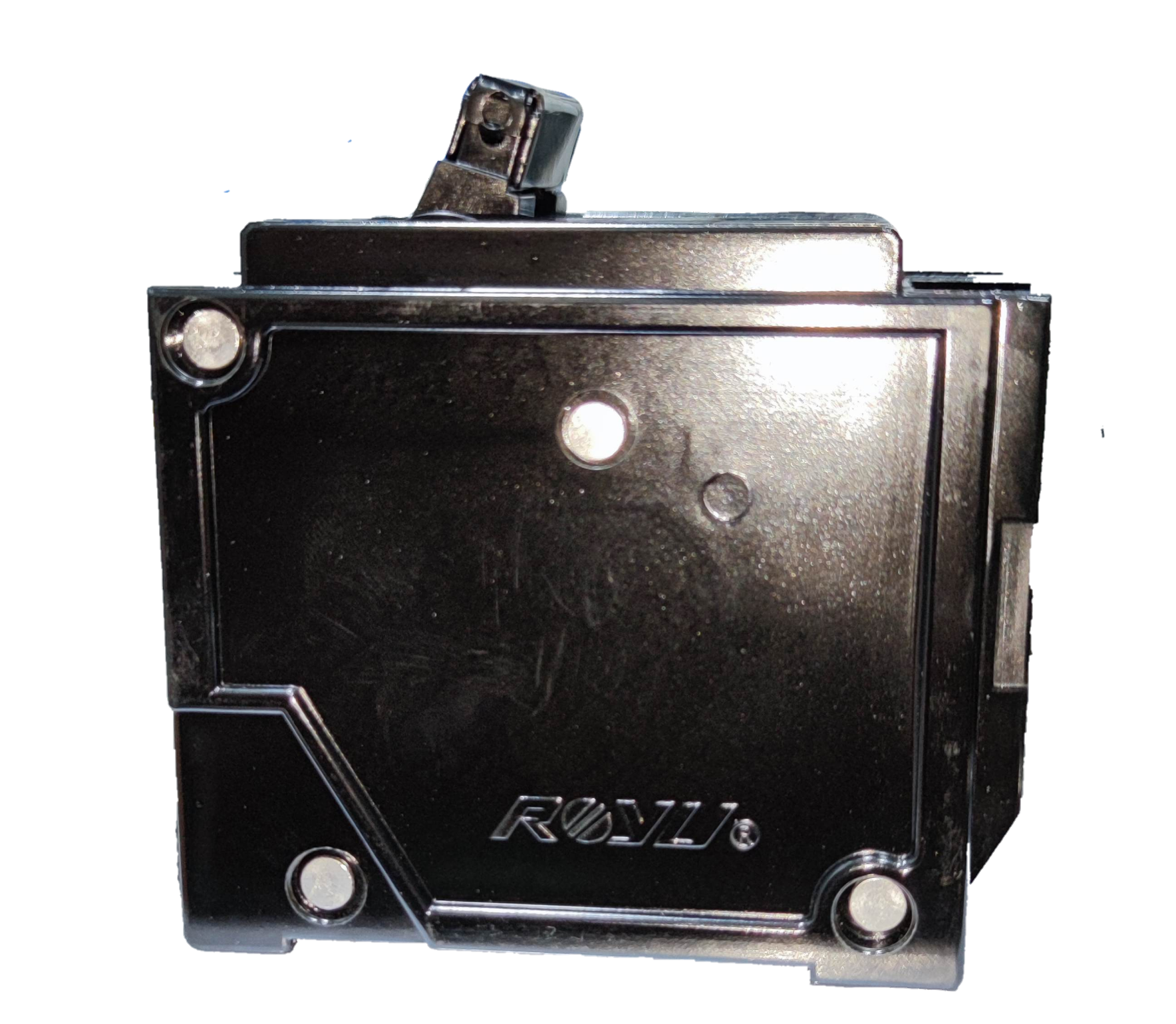 Royu 100A circuit breaker 2 pole 6KAIC 220V with a sleek black design for electrical safety