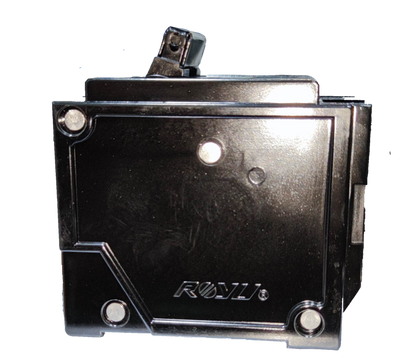 Royu 100A circuit breaker 2 pole 6KAIC 220V with a sleek black design for electrical safety