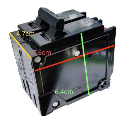 Royu 100A circuit breaker 2 pole 6KAIC 220V with compact design and clear dimensions for electrical use