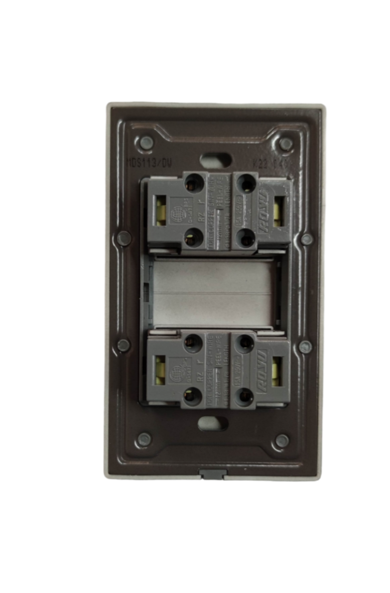 Royu 2 Gang Universal Outlet 15A 220V with dual sockets for versatile electrical needs