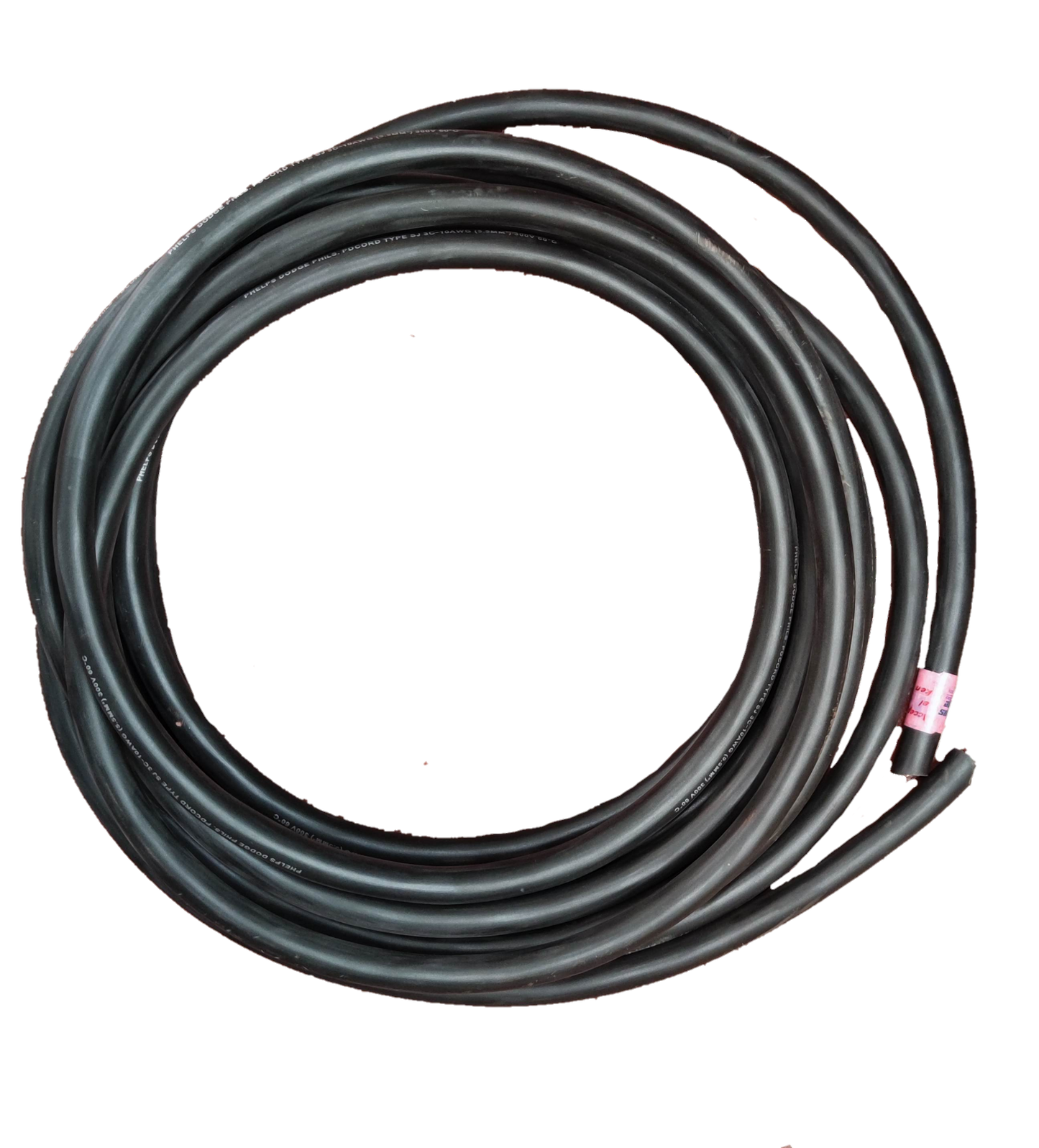 Phelps Dodge 8mm 3 core royal cord 5 meters black electrical wire coil