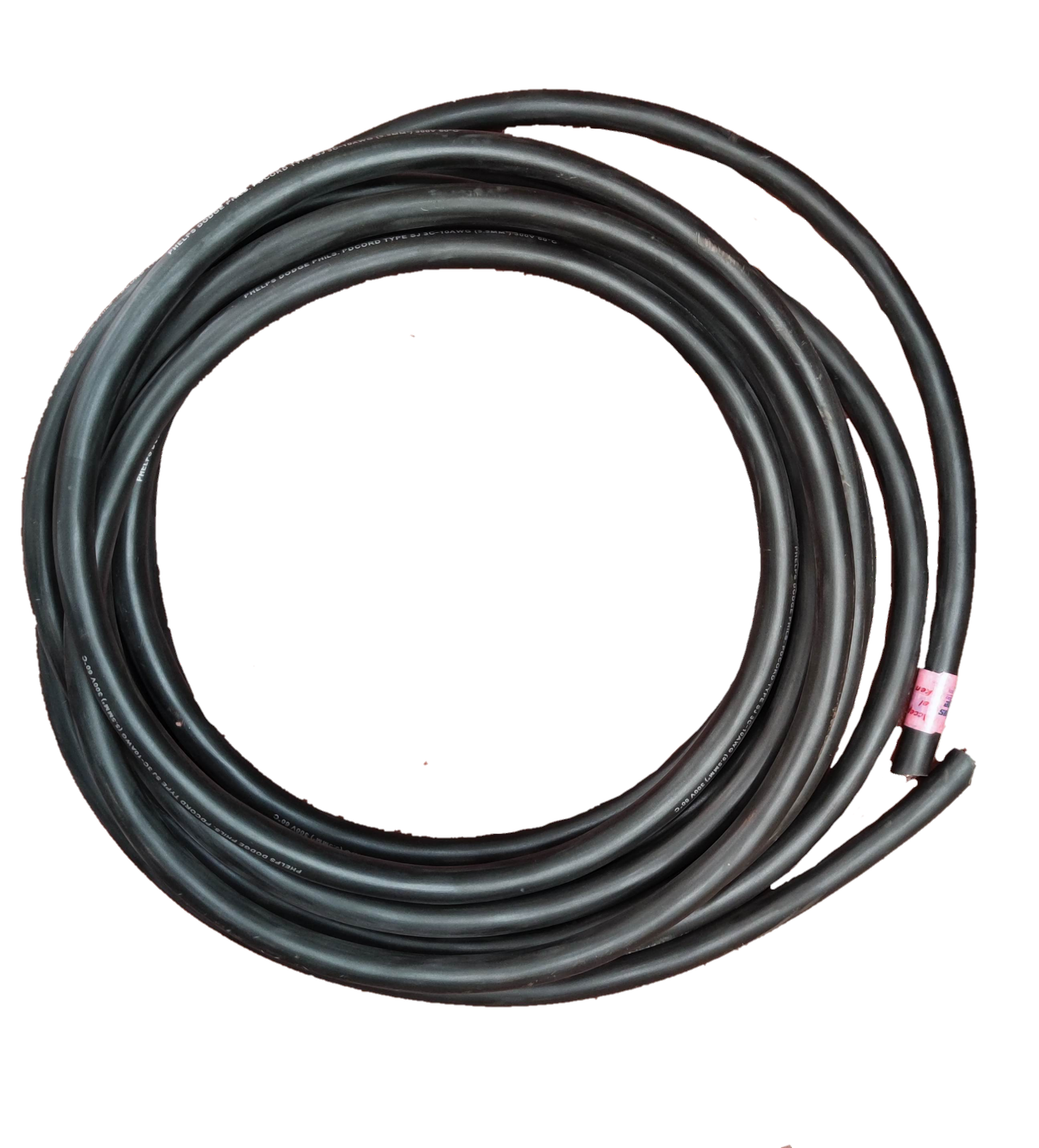 Phelps Dodge 8mm 3 core royal cord 5 meters black electrical wire coil