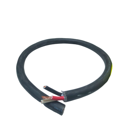 Phelps Dodge 8mm 3 core royal cord 5 meters black electrical wire with exposed copper ends