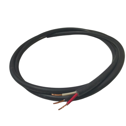 Phelps Dodge 1.25mm 3 core royal cord wire with exposed copper ends on black background