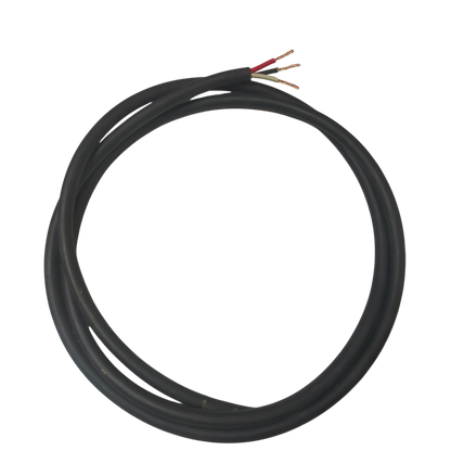Phelps Dodge 1.25mm 3 core royal cord electrical wire with black insulation and exposed copper ends