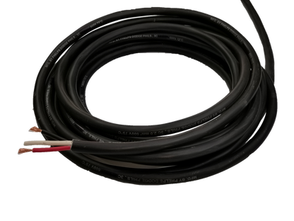 Phelps Dodge 1.25mm 3 core royal cord black electrical wire with exposed copper ends