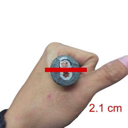 Close-up of Royal Cord 14mm 3C - 10 Meters held in hand, showing cross-section and diameter