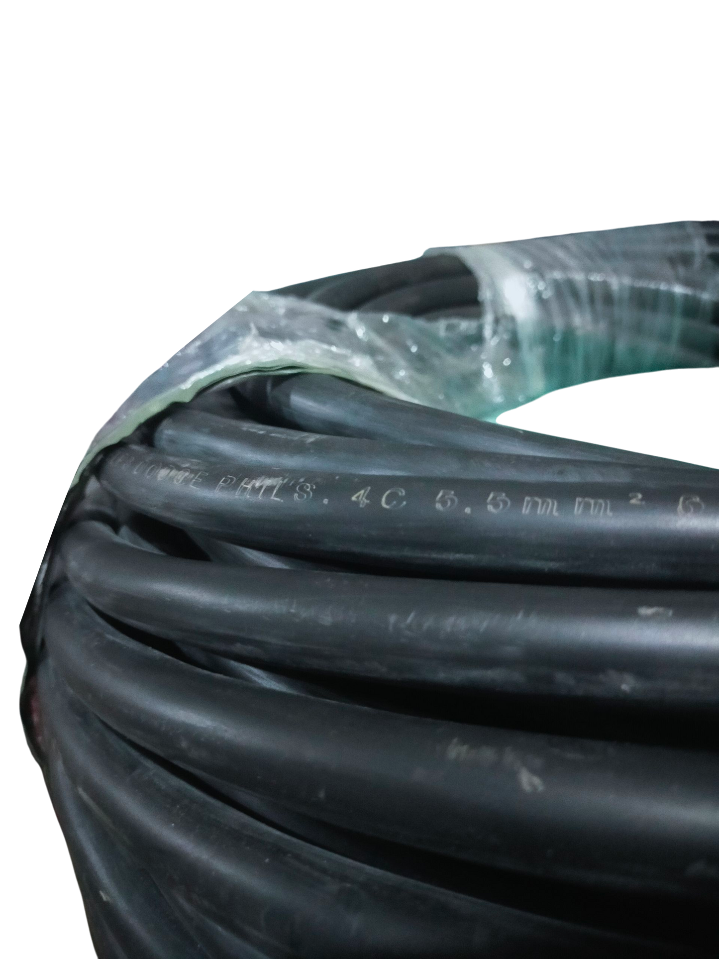 Royal Cord AWG 10 4 Core - Per Meter, durable black electrical cable coiled for easy handling.