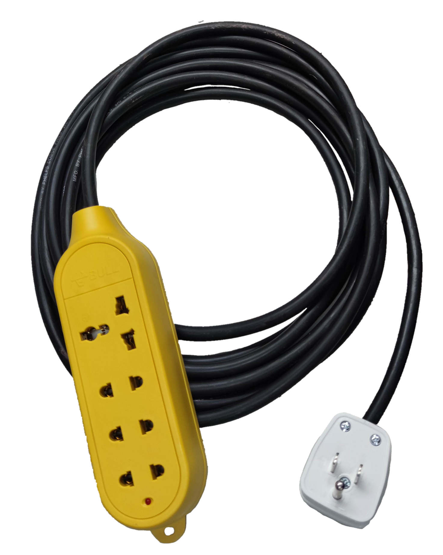 Royal Cord Bull GNTP-C5 extension power strip with multiple outlets and durable black cord