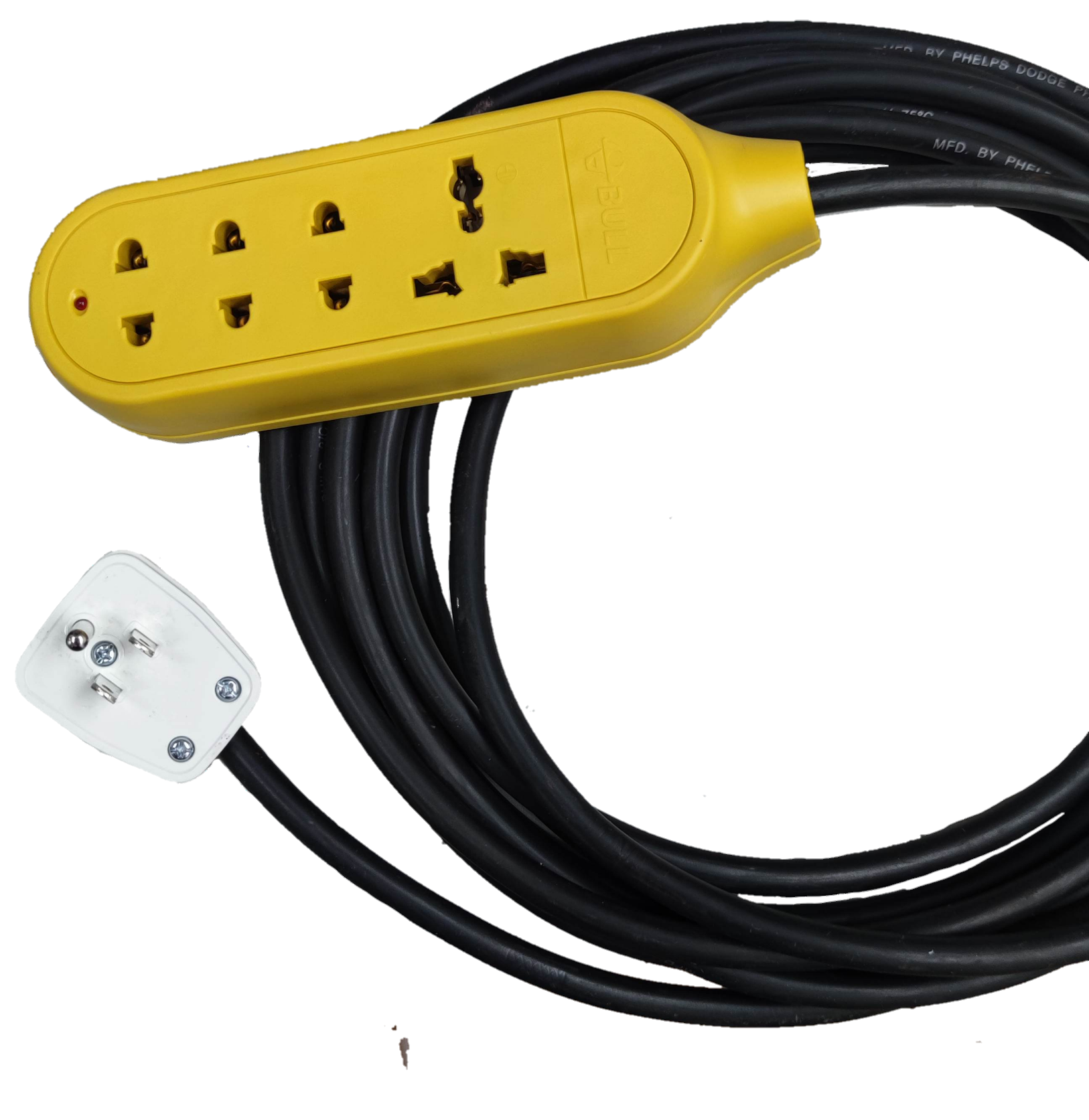 Royal Cord Bull GNTP-C5 extension power strip with multiple outlets and durable design for home or office use