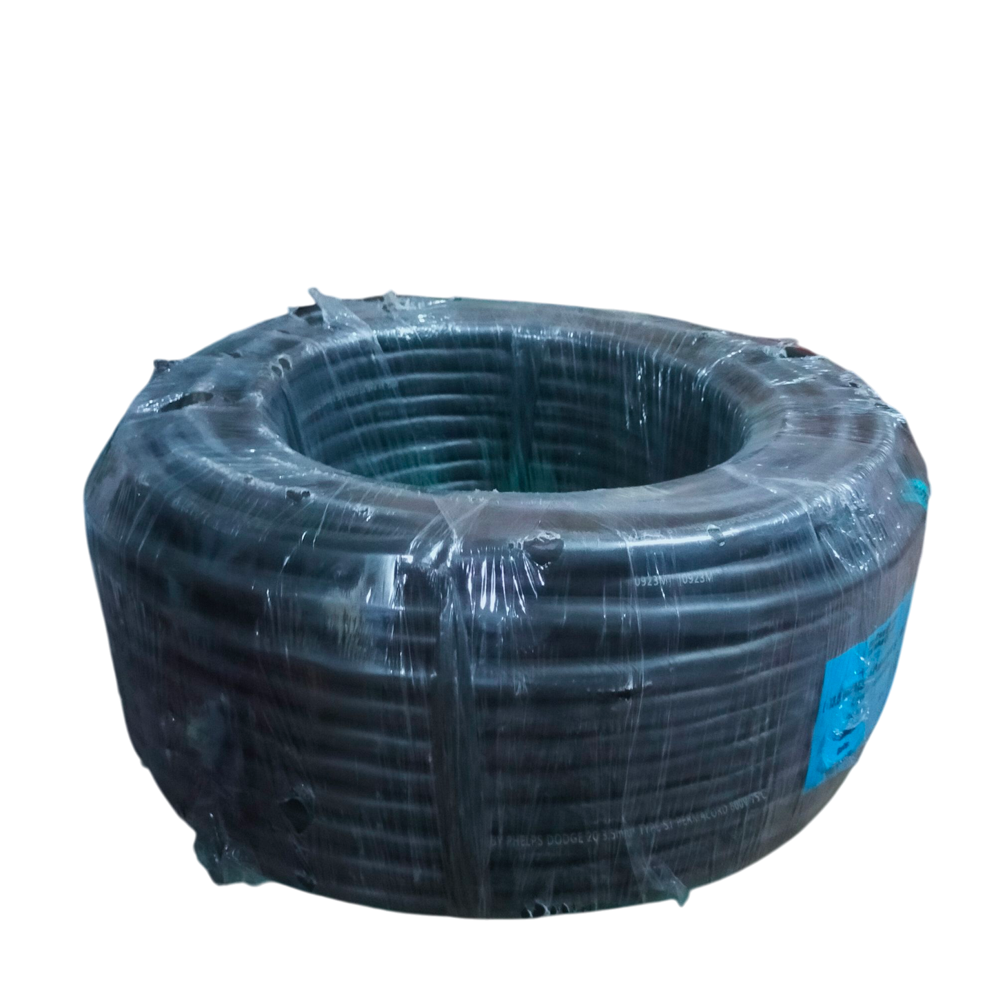 Phelps Dodge Royal Cord Cable AWG 12 2C in black, coiled and packaged for easy storage and installation