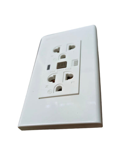 Royu GFCI Outlet 2 Gang with Ground 20A white electrical power socket with safety features