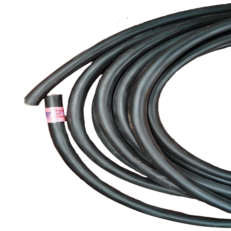 Coiled black royal perma cord 8mm 2 core wire from Phelps Dodge with durable insulation