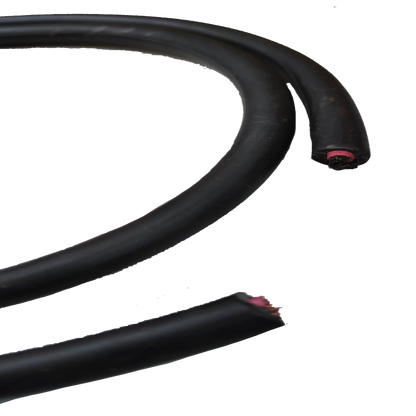 Phelps Dodge royal perma cord 8mm 2 core black insulated wire with exposed copper ends