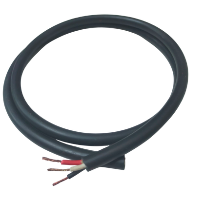 Phelps Dodge 0.75mm 3 core royal cord wire with three exposed copper conductors and black insulation