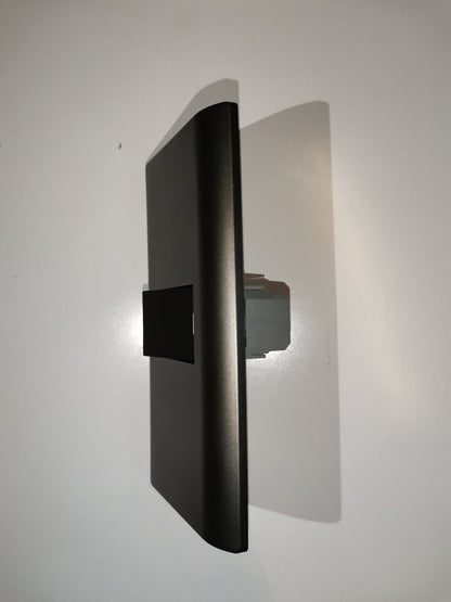 Royu 1 Way Switch with Plate Dark Gray 16A 250V modern rocker switch on white background