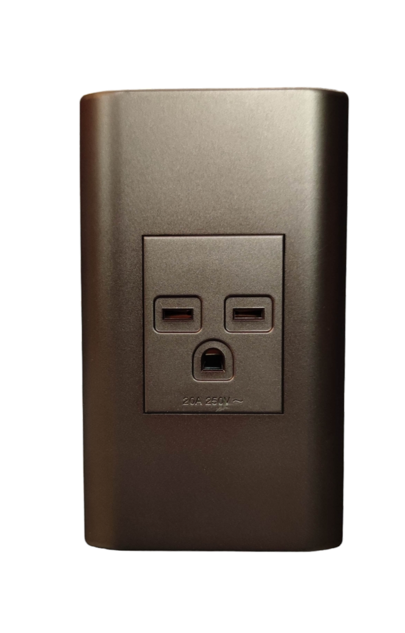 20A aircon outlet with plate in matte finish by Electx Electrical Supply for power points switches and plugs