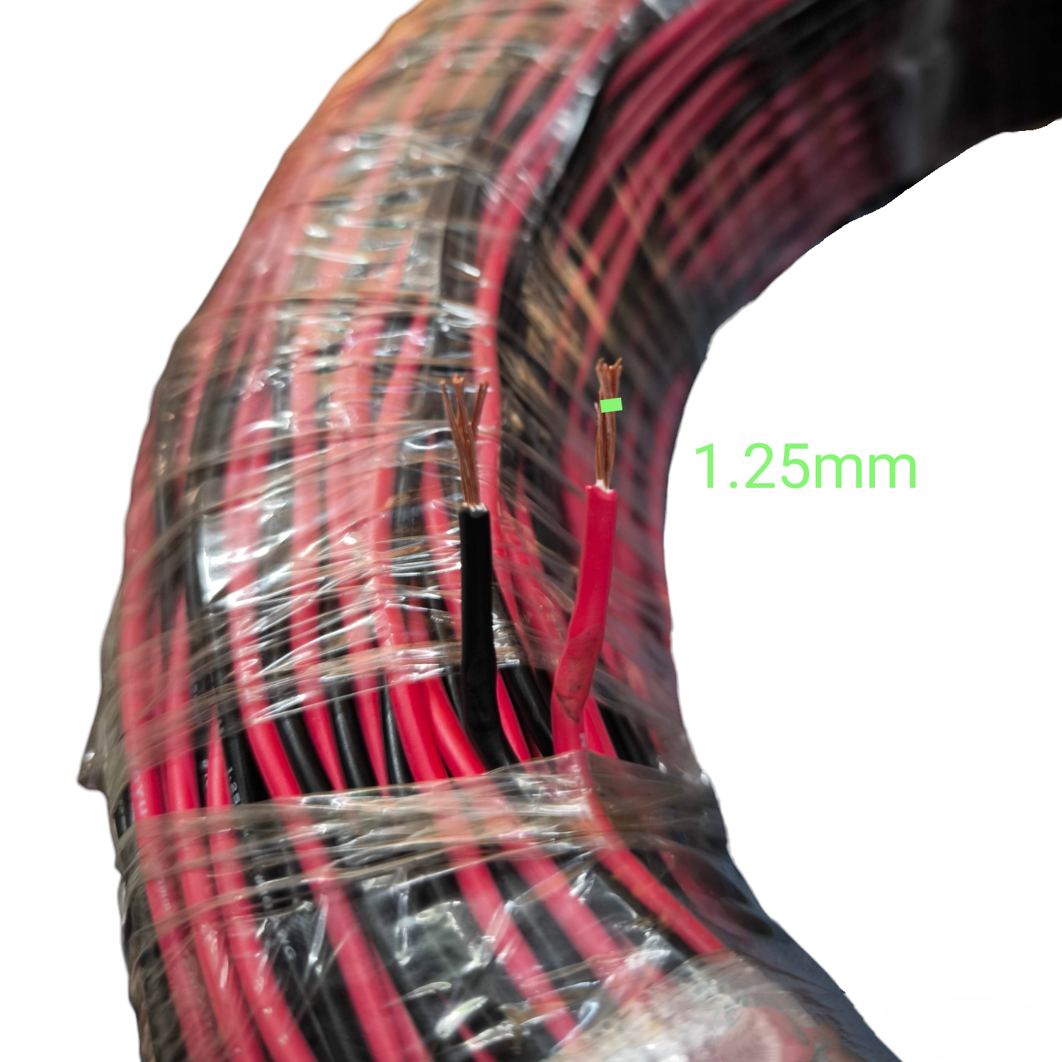 Royu AWG16 Twisted Wire Red and Black 1 Roll tightly coiled and wrapped in plastic