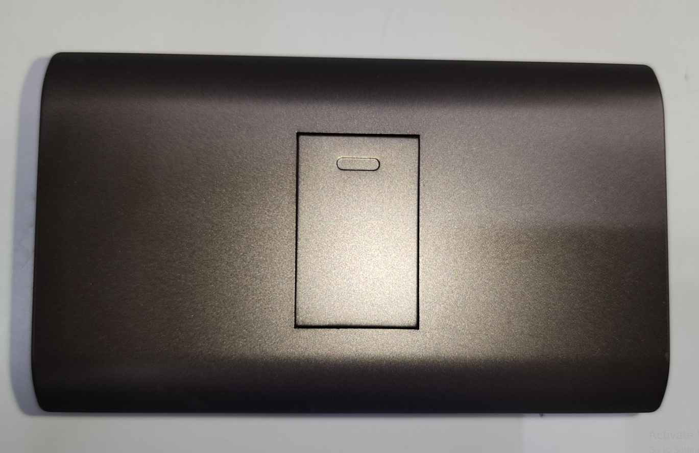 Royu 1 gang 3 way switch with sleek black rectangular design for power control