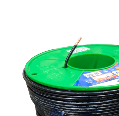 Royu 5.5mm Stranded Wire AWG 10/7 Pre Cut THHN/THWN (1 Meter) Black