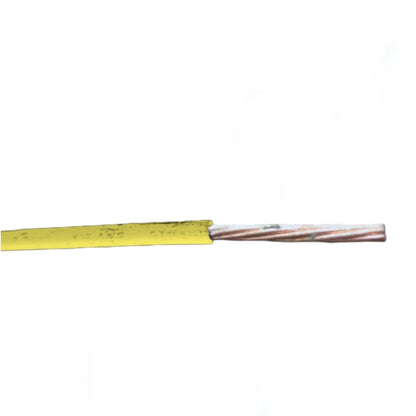 Royu 12 AWG stranded wire yellow with exposed copper conductor flexible automotive and electrical cable