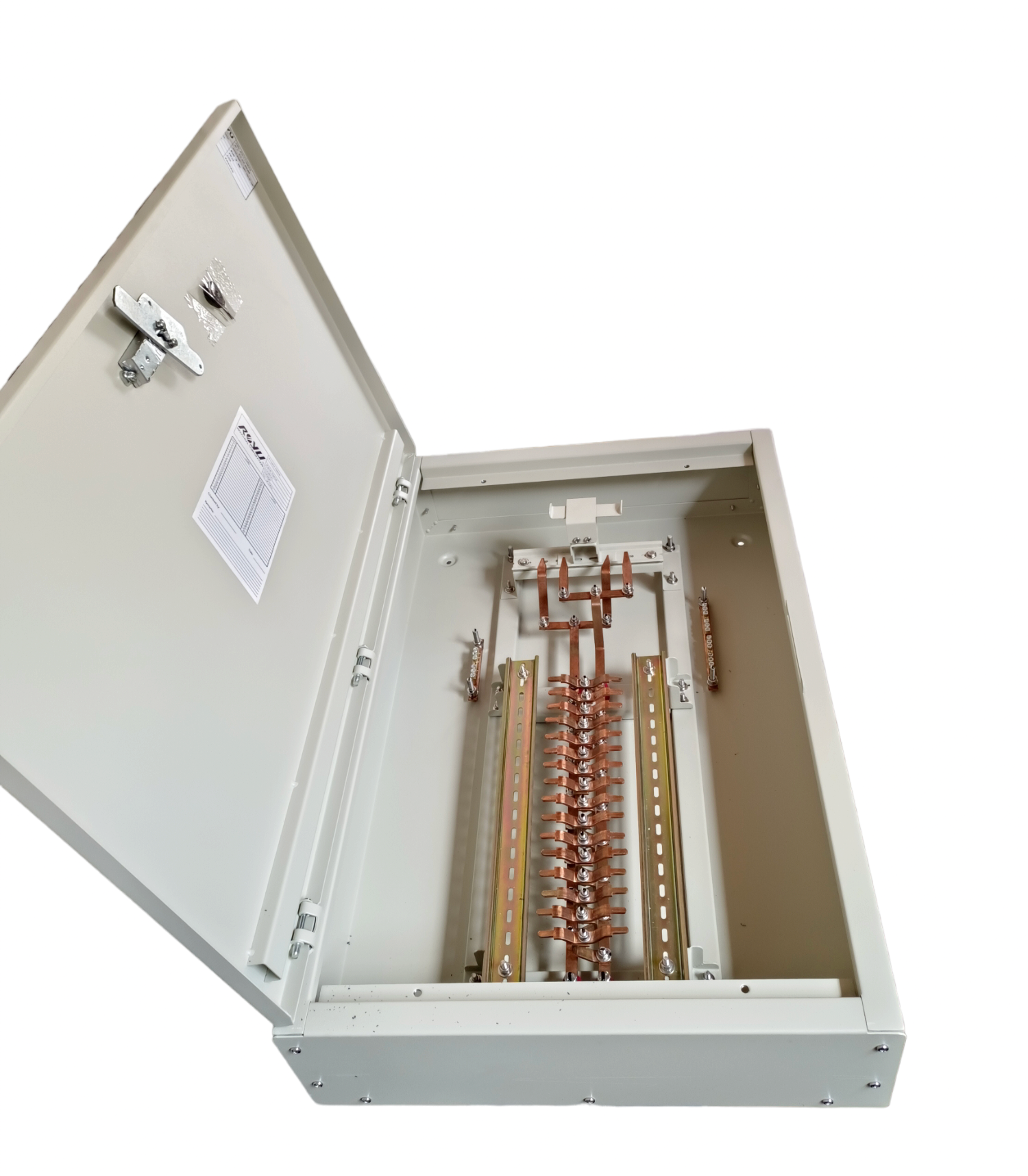 Royu 16 Branches Panel Board Only PB25 electrical panel board with open metal enclosure and copper busbars