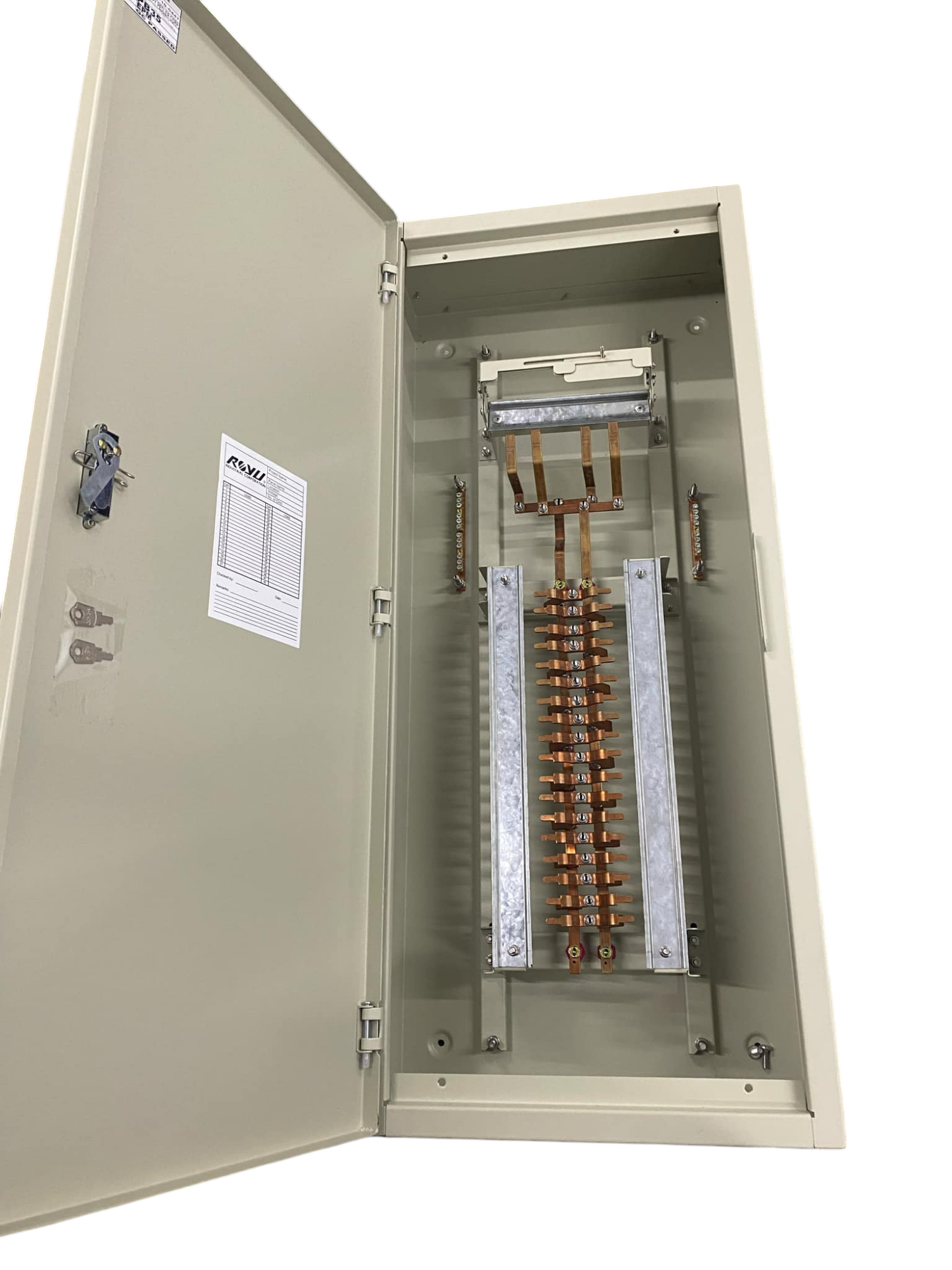 Royu 18 Branches Panel Board Only For Miniature electrical circuitry with open beige metal enclosure