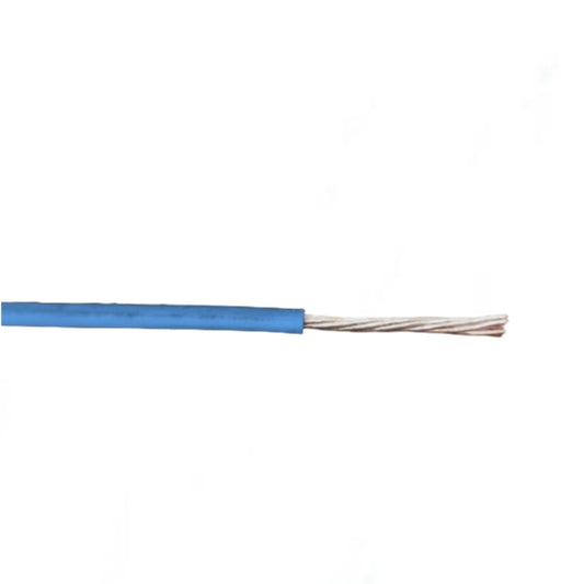 Royu 2.0mm Stranded Wire AWG 14 with blue insulation showing exposed copper strands