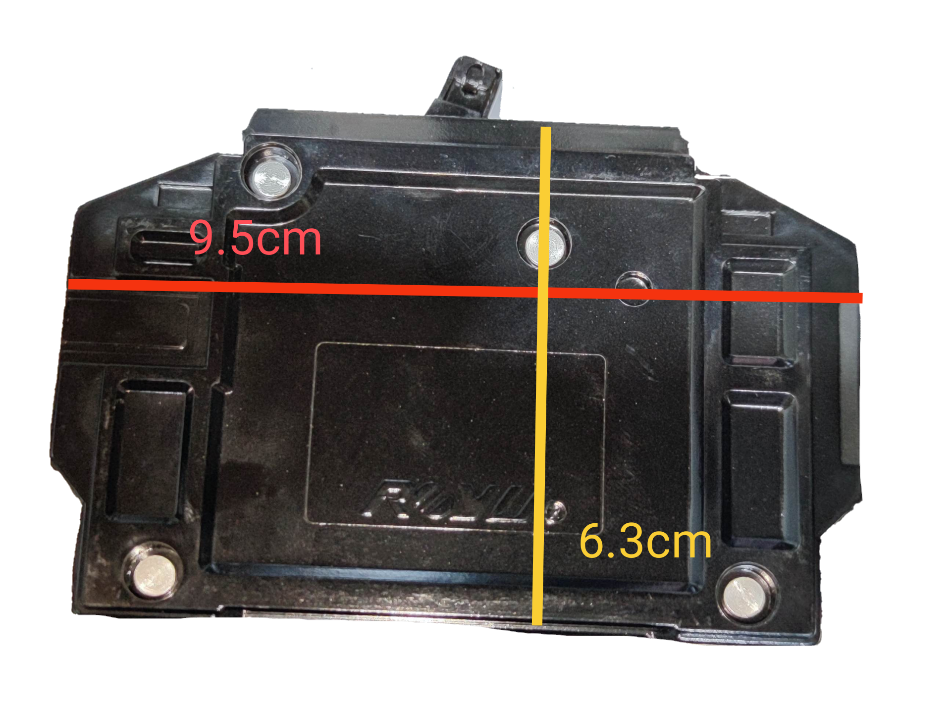 Royu 20A circuit breaker 2 pole RCBB20-60 with measurement markings for easy installation