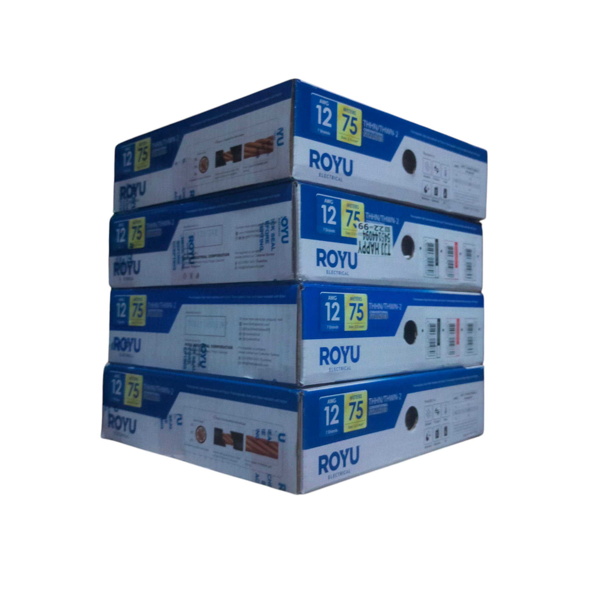 Royu 3.5mm AWG 12 stranded wire bundled in four boxes for high-performance wiring projects