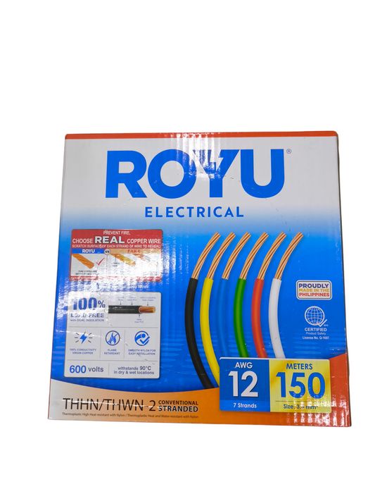 Royu 3.5mm Stranded Wire AWG 12 electrical wire pack with color-coded insulated copper wires