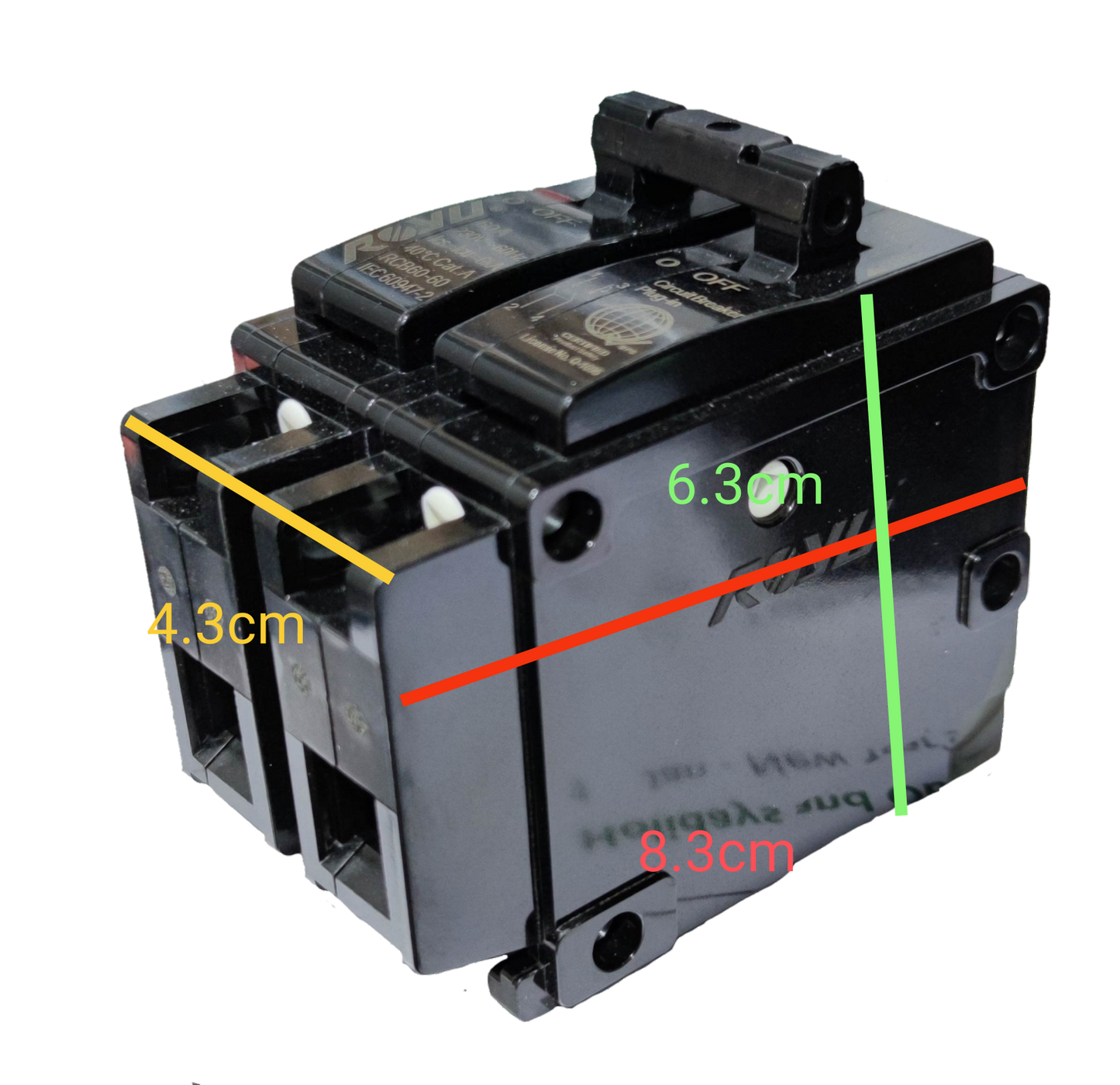 Royu 40 amp breaker 220V 2 pole Plug In 6 KAIC designed for reliable electrical circuit protection