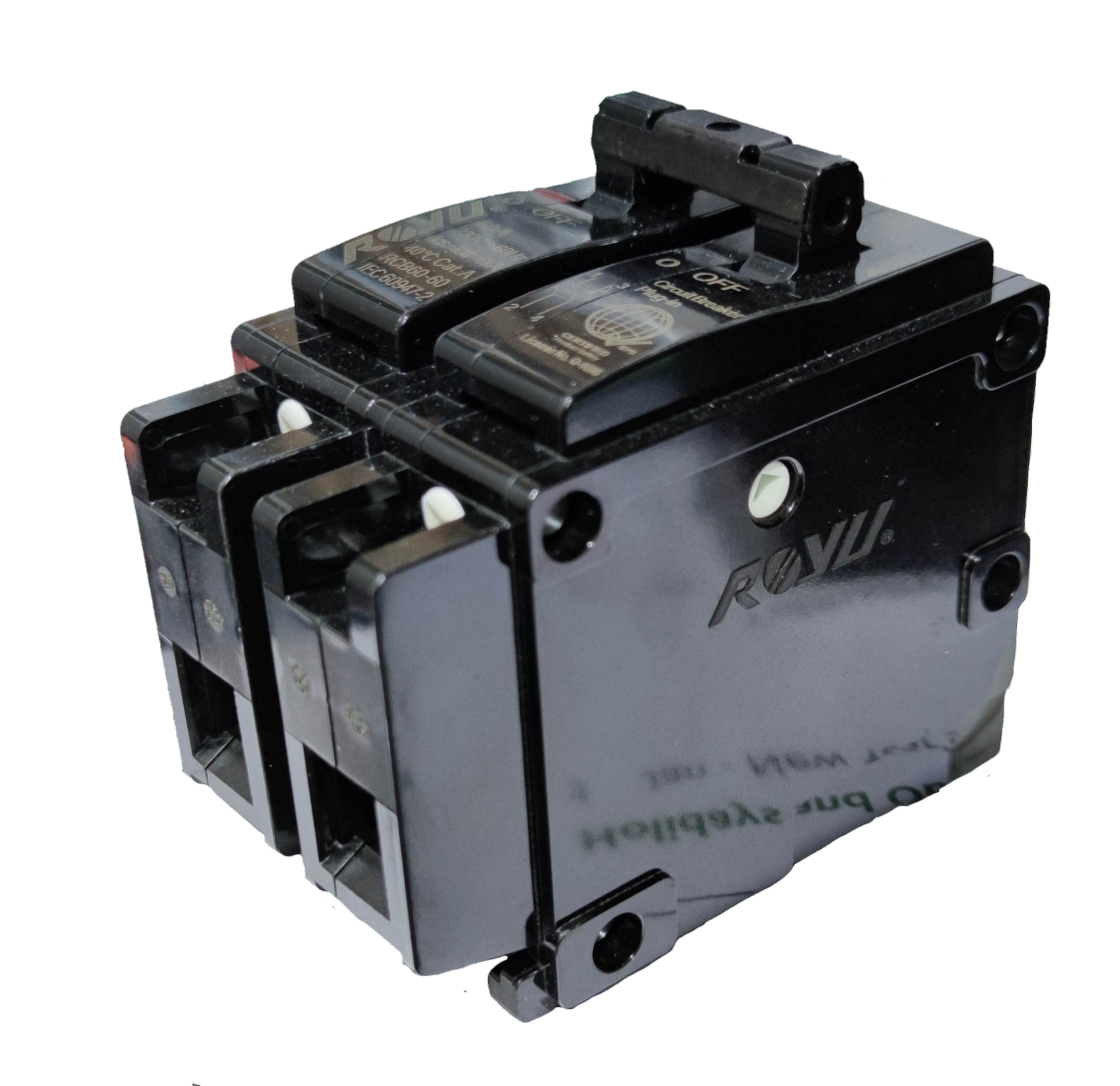 Royu 40 amp breaker 220V 2 pole Plug In 6 KAIC with durable design for electrical safety