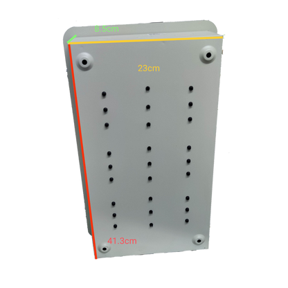 Royu 6x6 two pole plug in panel box white electrical circuitry part with measurement markings