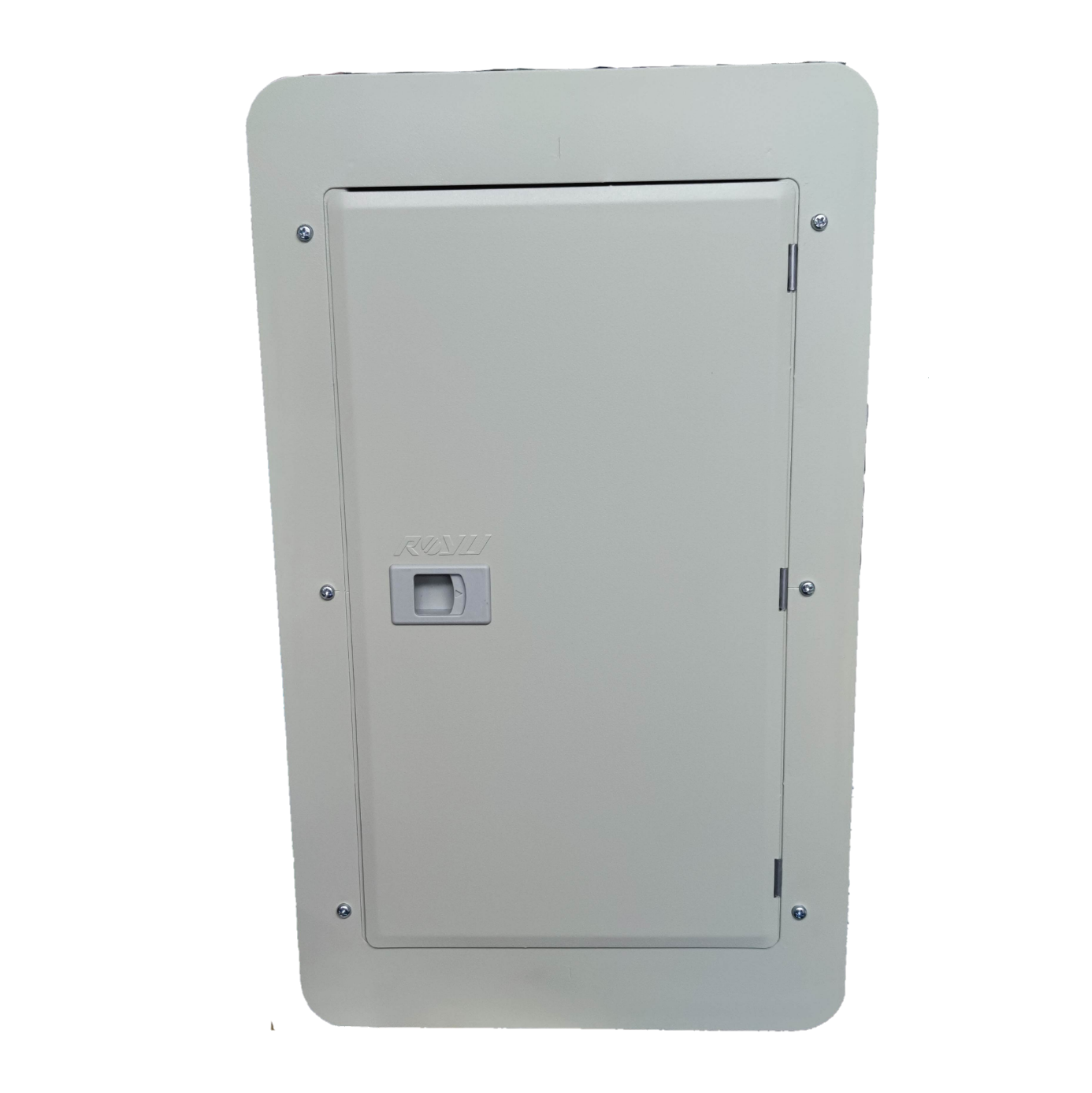 Royu 6x6 two pole plug in panel box electrical circuit enclosure with door and latch