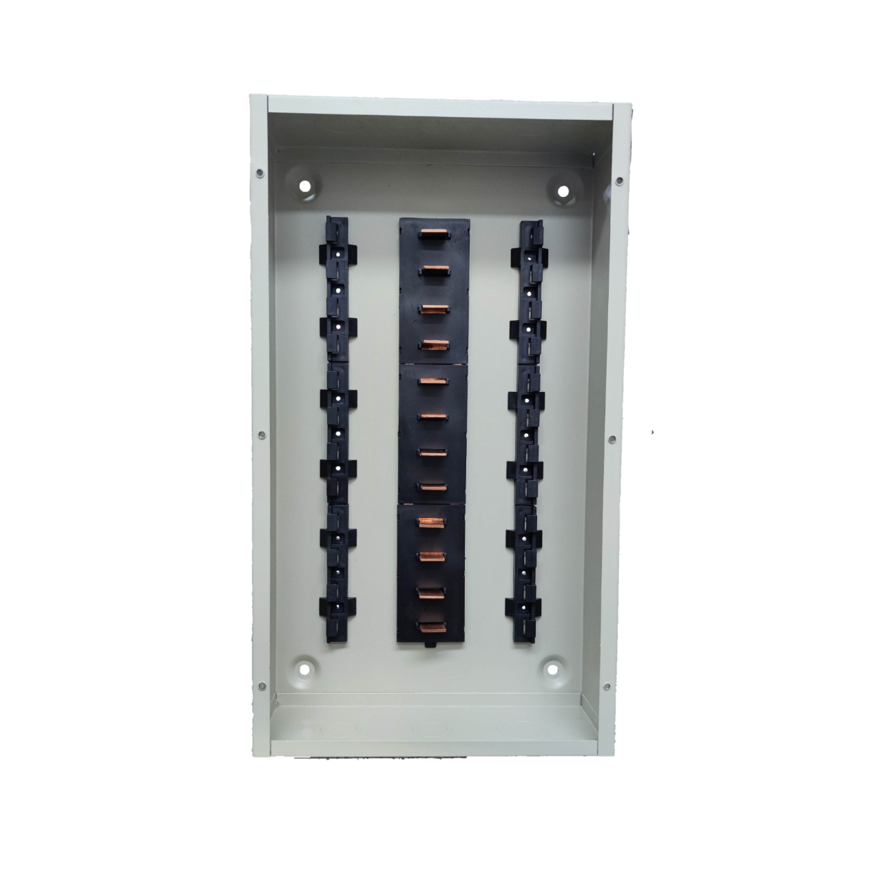 Royu 6x6 two pole plug in panel box with multiple circuit slots for electrical wiring