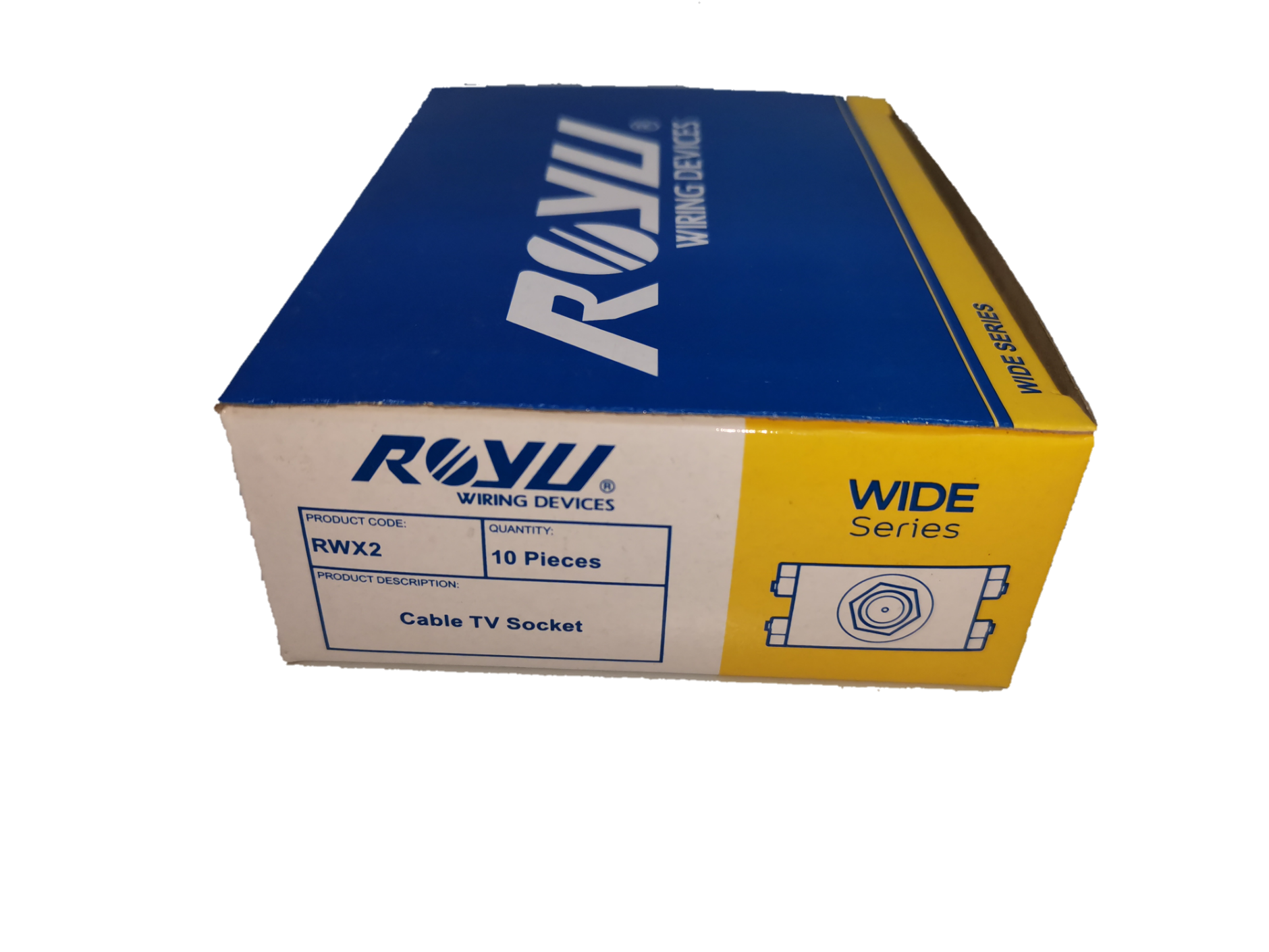 Royu cable TV outlet box containing 10 pieces of wide series cable TV sockets for electrical circuitry