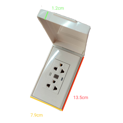 Royu GFCI outlet 20A 220V with protective cover and dual socket design for electrical safety