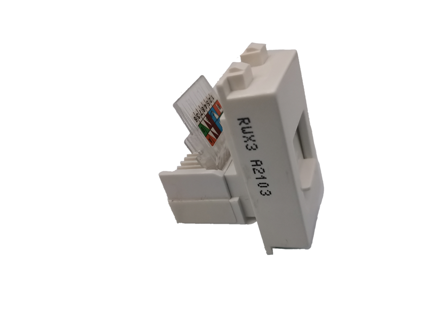 Royu LAN Outlet RWX3 white network keystone jack for Ethernet cable connections